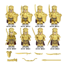 8pcs Golden Roman Soldiers Castle Knight Mini Figures Fit Lego