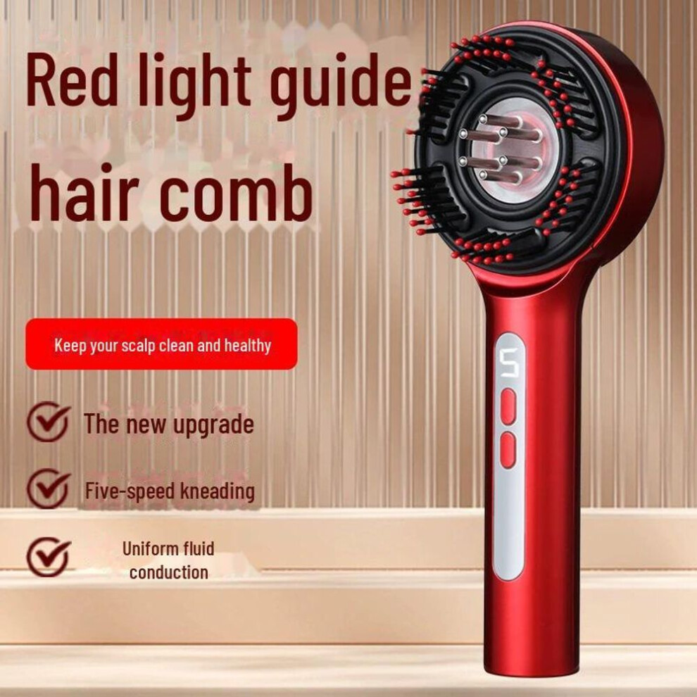 Electric Scalp Massager & Hair Growth Comb With Red/blue Light Therapy