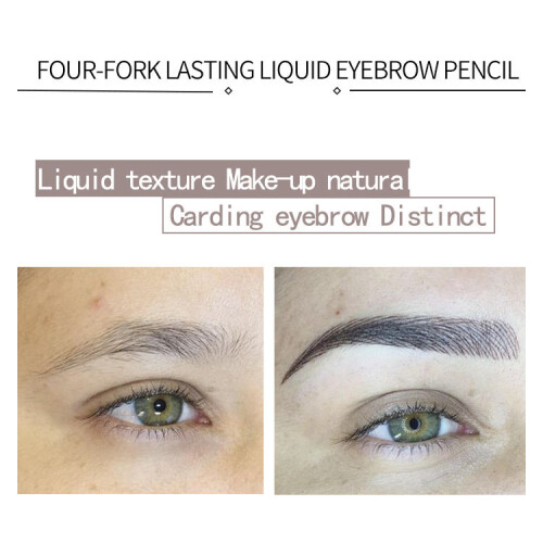Microblading Tattoo Eyebrow Liquid Ink Pen Waterproof 4 Fork Pencil Brow Definer 2