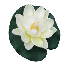 (As show, One size) Artificial Floating Lotus Flowers Water Ponds Foam Lotus Leaf Decoration