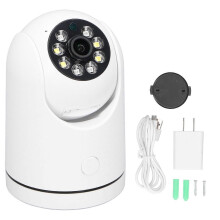 (As show, One size) Wireless Camera WiFi 1080P 2 Way Audio Alarm Function Home Monitor Camera 100‑240V for Office US Plu