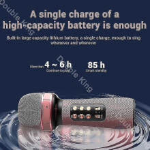 (As show, One size) Microphone And Audio Integrated Amplifier. Amplifier With Mobile Phone Bluetooth Singing Artifact