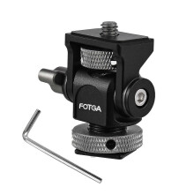 (As show, One size) Camera Monitor Mount Bracket With Cold Shoe Field Monitor Mount Holder