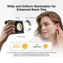 (As show, One size) COLBOR W60R Pocket RGB Video Light 60W Photography LED Fill Light 2700K-6500K Dimmable APP Control for Vlog Live Streaming Video Recording