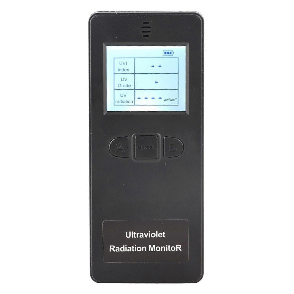 (As show, One size) LCD Portable Digital Ultraviolet Radiation Detector UV UVI Meter Tester with Temperature Display