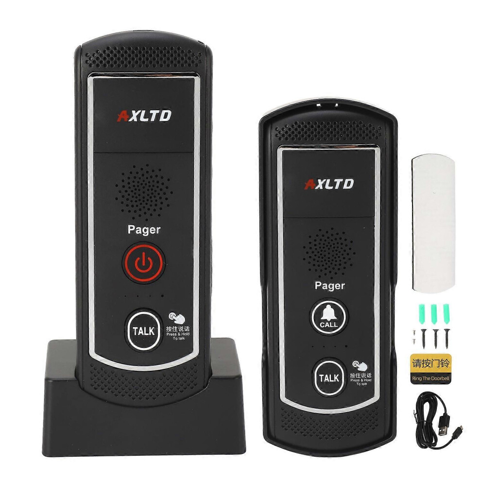 (As Show, One Size) Wireless Voice Doorbell 2000M Strong Signal Ip44 Waterproof 2 Way Intercom Doorbell For Home Villa O 6909775660812