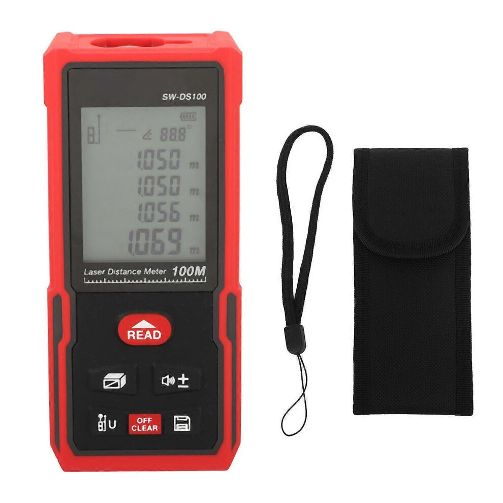 (As Show, One Size) Laser Distance Meter Fast Accurate Measurement Handheld Infrared Laser Measure Gauge 630 To 670Nm 10 6909775603567