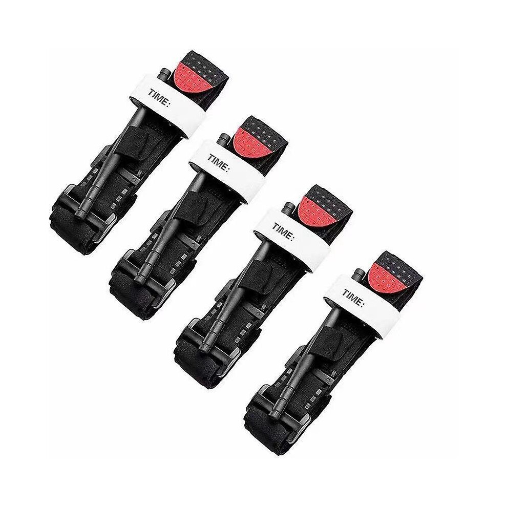 (As show, One size) 4pcs Tourniquet Rapid One Hand Application Emergency Outdoor First Aid Kit(65cm)