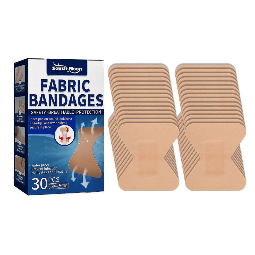 (As show, One size) 30pcs Fabric Bandages Butterfly Band Aid Rapid Hemostasis Wound