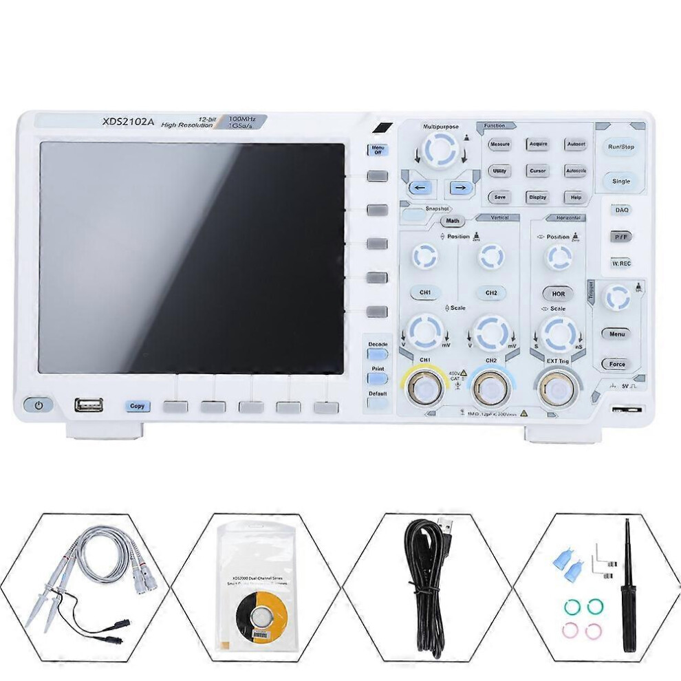 (As Show, One Size) Xds2102a 100Mhz High Resolution Adc Digital Oscilloscope Adc Decode 6909775591727