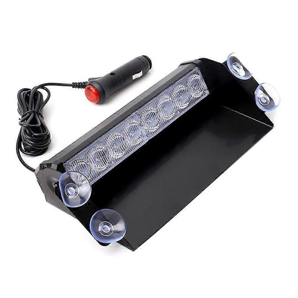 (As Show, One Size) Car Truck Strobe 8 Led Suction Cup Lamp Front Windshield Traffic Advisor Light 6909775943915