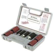 (As show, One size) 20pcs Spindle Sanding Drum Sander Tool Kit Set with Case for Drill Press