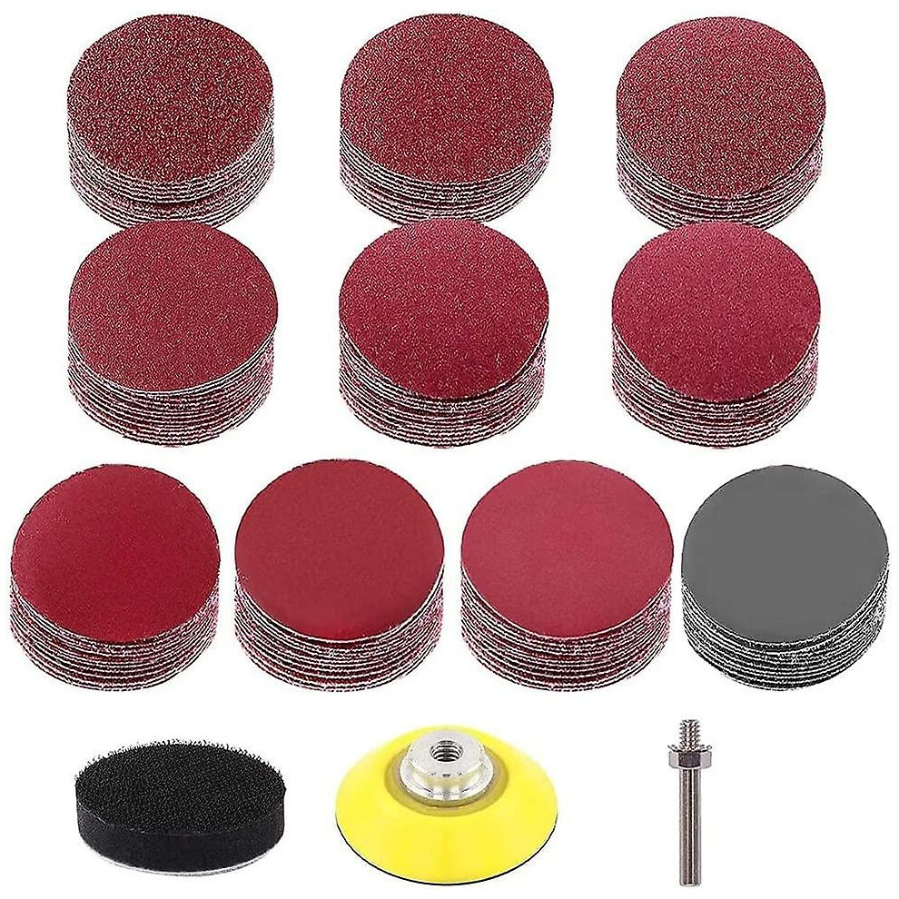 (As Show, One Size) 200 Piã¨Ces Disques Abrasifs 50Mm Disques Papier Abrasif Grain 80 120 180 240 320 400 600 1000 2000 3 6909775793053