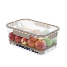 (As show, One size) Fridge Organizer with Lids & Handle, Reusable Food Storage Containers Vegetable Fruit Keepers for Home/Picnic