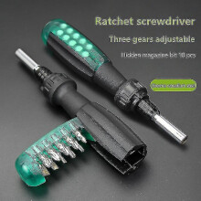 (As show, One size) 10 In 1 Good Helper For Repair, Precision Ratchet Screwdriver Set, Multifunctional Telescopic Screwd
