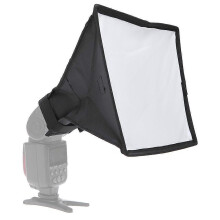 (As show, One size) Andoer 20 * 30cm / 7.9 * 11.8in Portable Photography Flash Diffuser Mini Softbox Kit for DSLR Speedlite Flash