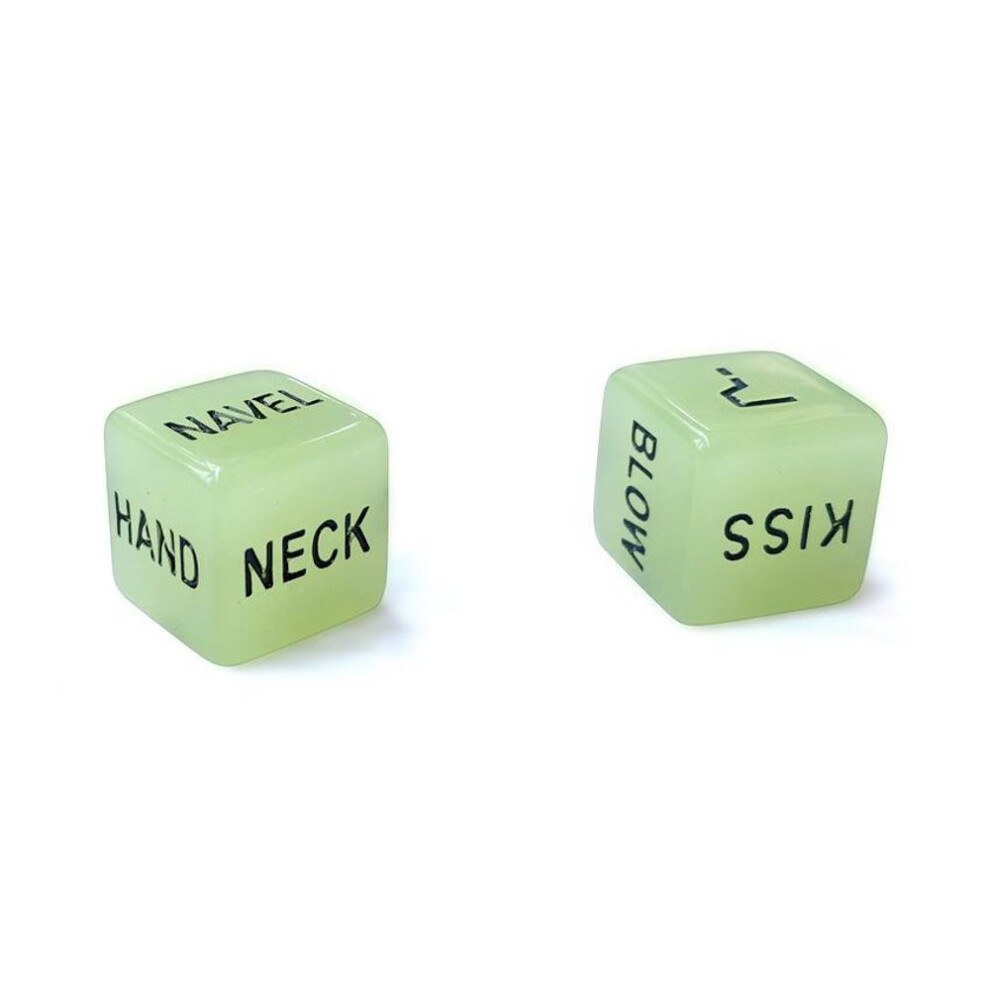 Glow-in-the-dark Erotic Dice Set With Embossed Design