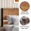 Double Bed Frame with Wood Headboard 3
