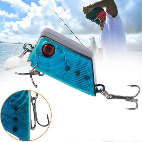 3PCS Unique Square Shape Mini Lure Artificial Simulation Lifelike Bait Fishing Tackle3# 2