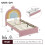 3ft Single Upholstered Bed with Storage Drawer, Rainbow Headboard,Pink 2