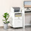 Vinsetto Vinsetto Mobile File Cabinet Lockable Documents Storage w/ 5 Wheels White 1