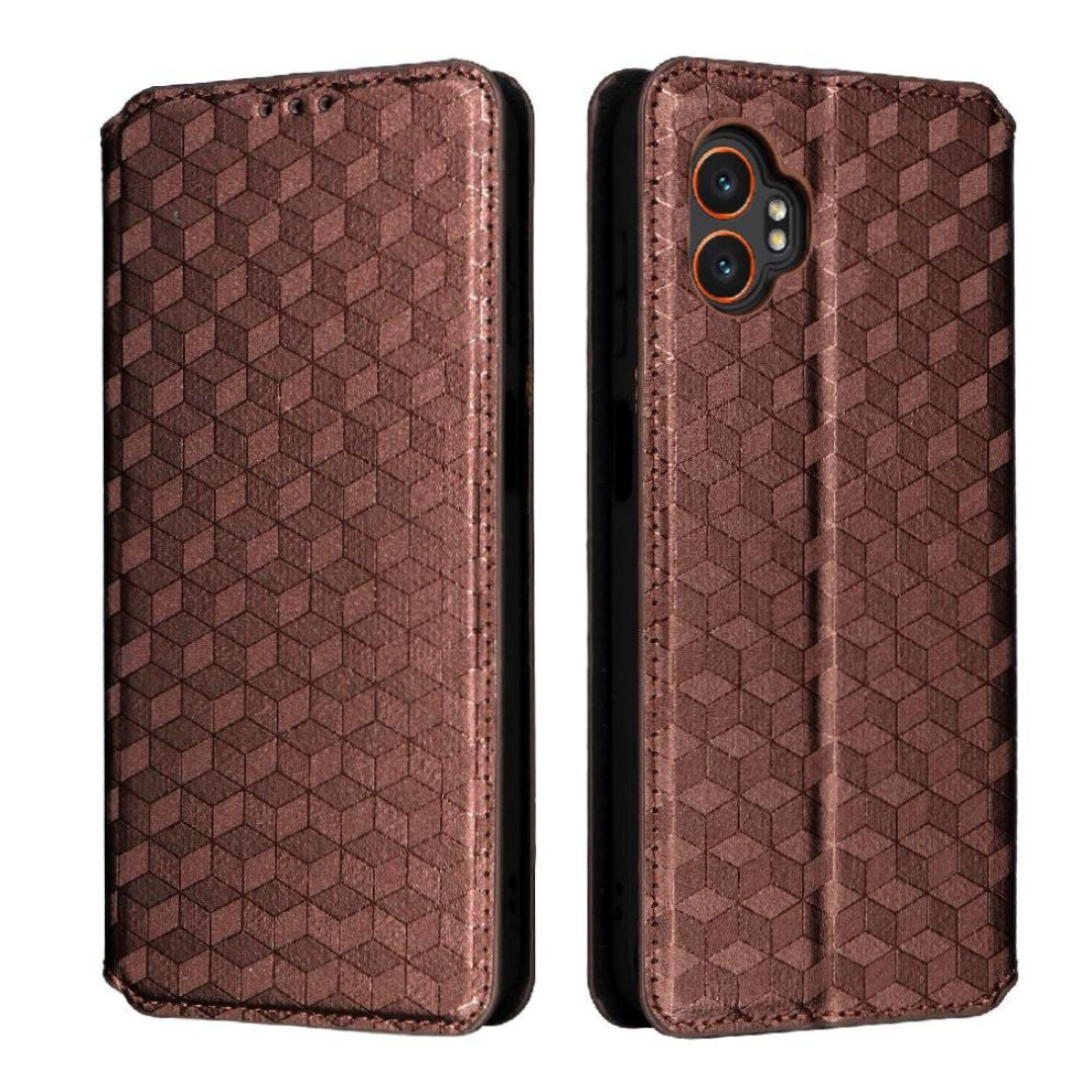 (Brown) Case For Samsung Galaxy Xcover 7 Pro Wallet Card Slots Holder 3D Pattern Magnetic Closure Pu Leather Brown 764563514618