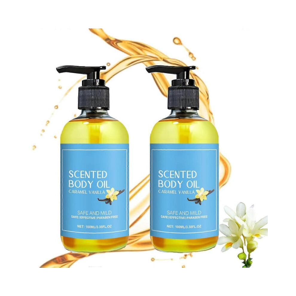 (2pcs)Body Oil Caramel Vanilla, Caramel Vanilla Scented Body Oil, Body Oil Vanilla, Fragrances Body Oil