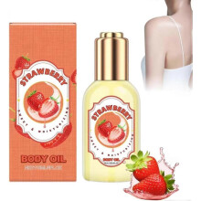 (Strawberry) Vanilla Body Oil, Vanilla Essential Oil, Body Care Oil, Nourishing Moisturizing Body Oil Vanilla/Caramel/Marshmallow/Strawberry Flavor