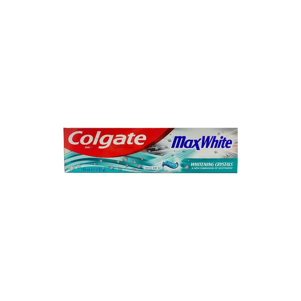 Colgate White 6 X Max Crystal Mint Gel Toothpaste 100Ml