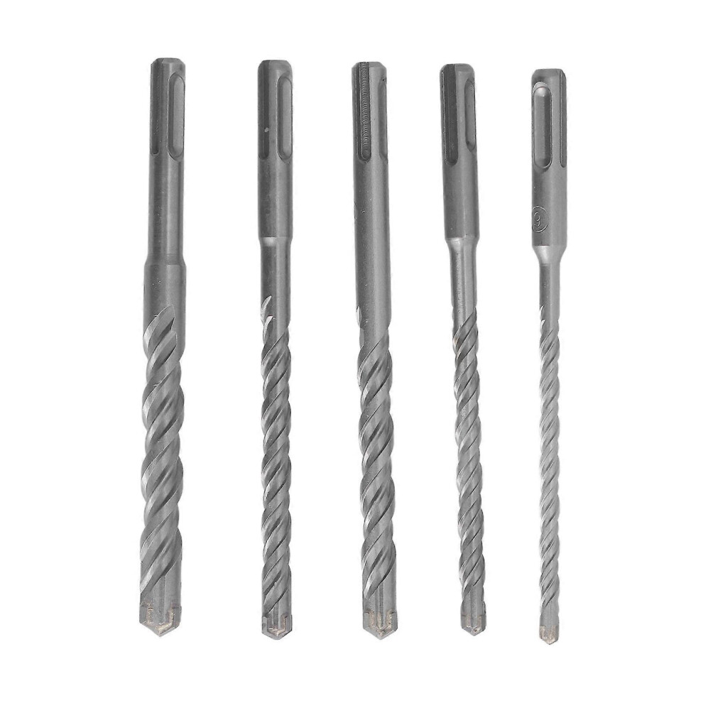 (As Show, One Size) 5Pcs Masonry Drill Bit Set 40Cr Cemented Carbide 160Mm Drill Bit For Concrete 6 8 10 12 14Mm 6909775966761