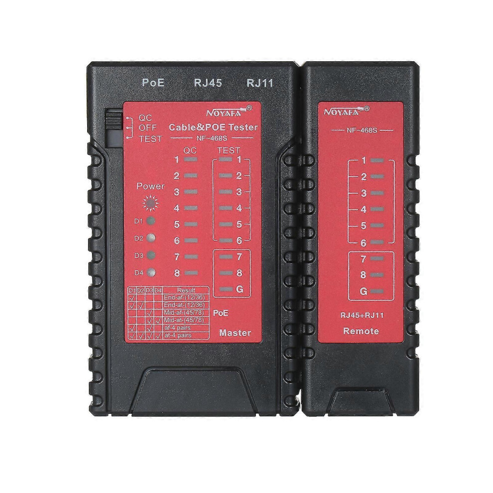 (As Show, One Size) Network Cable & Poe Tester Telephone Line Tester Lan Ethernet Cable Tester 6909775940976