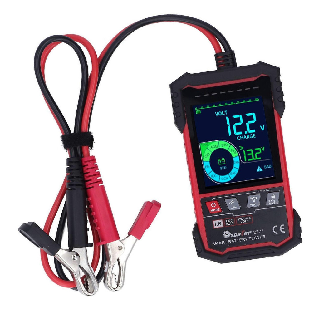 (As Show, One Size) Car Battery Tester 12V 24V 100Â1999 Cca Load Automotive Alternator Testing Analyzer For Truck Marine 6909775549940