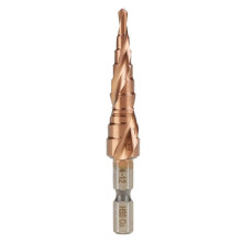 (As show, One size) 1Pcs Hexagonal Handle Spiral Groove Step Cone Cobalt Drill Bit High Speed Steel(4-12mm)