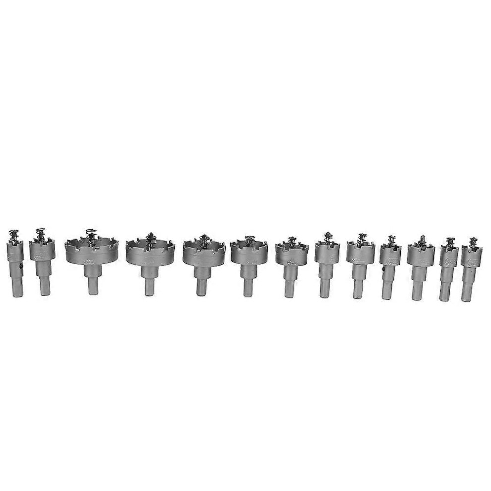 (As Show, One Size) 13Pcs Drill Bit Hole Saw Set Carbide Tip Gear Cutter Electrical Tools Accessory 16-53Mm 6909775976289