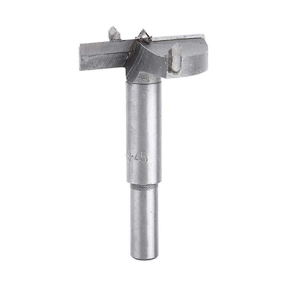 (As Show, One Size) Forstner Drill Bit Hole Boring Woodworking Cutting Edges Round Shank (45Mm) 6909775985571