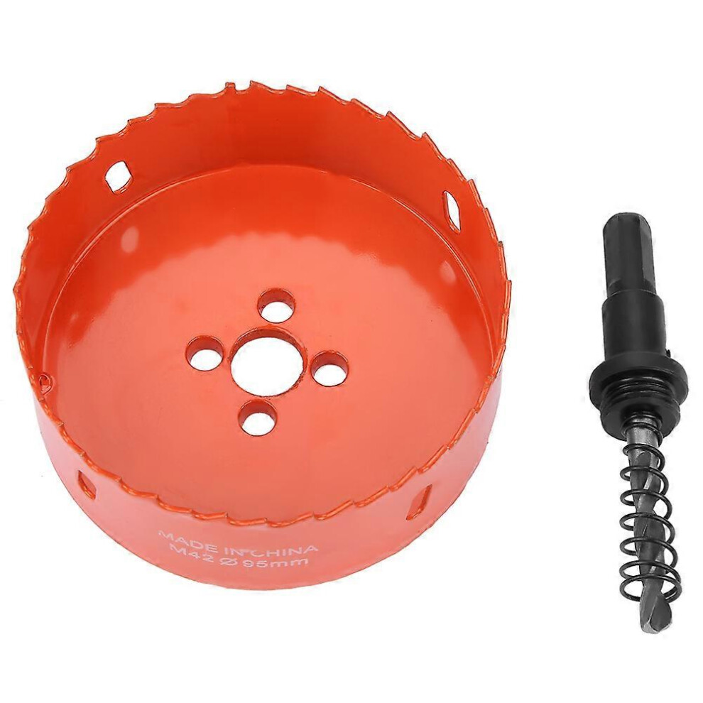 (As Show, One Size) 95Mm M42 High Speed Steel Bi Metal Holesaw Cutter Hole Saw With Core Drill Bit 6909775976296