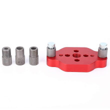 (As show, One size) Woodworking Straight Hole Positioner Aluminum Alloy DIY Drill Guide for CarpenterDrill Positioner