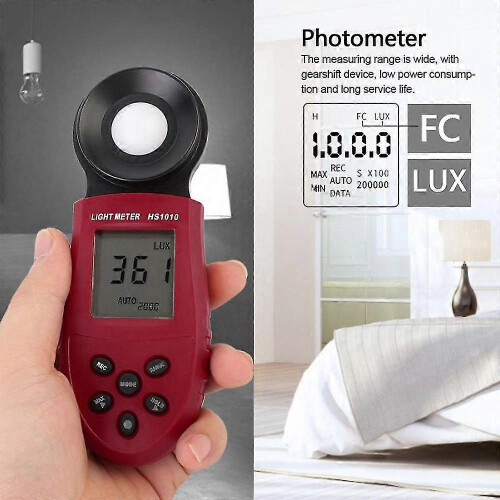 (As show, One size) Digital Illuminance Light Meter Auto Range Lcd Photometer 2