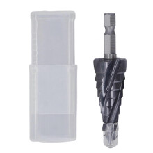 (As show, One size) 1/4in Shank Spiral Groove Step Drill Bit M35 Cobalt 4 Flute 9 Sizes Drill Bit for Wood Plastic Copper Plates