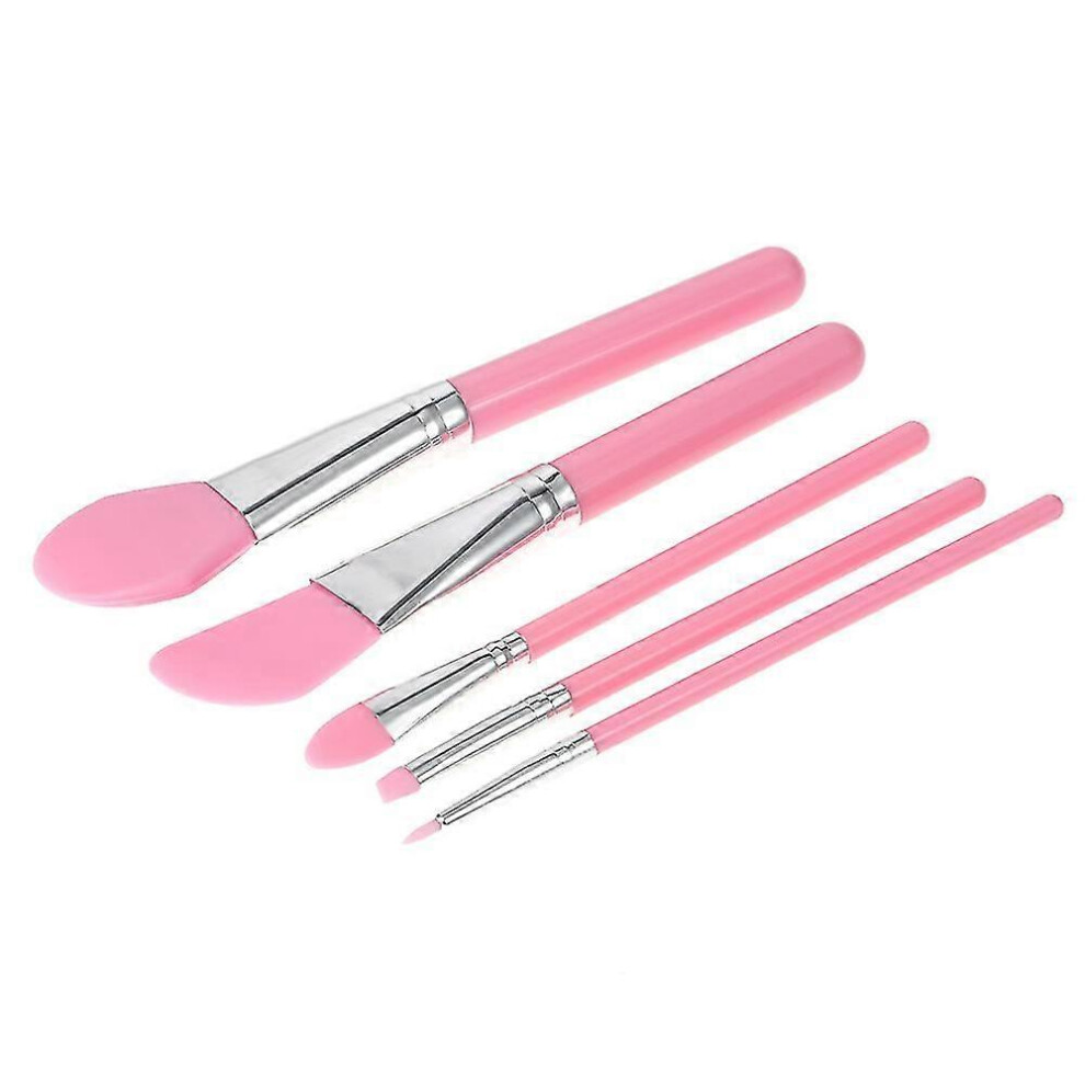 Light (As Show, One Size) 6Pcs Silicone Makeup Brush Set Facial Mask Foundation Brushes