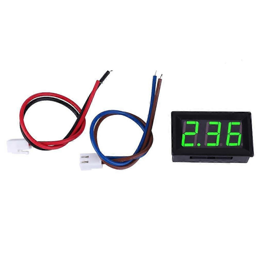 (As Show, One Size) 0.56 In Two Cable Digital Dc Current Display Panel 0-10A Ammeter Green 6909775560068