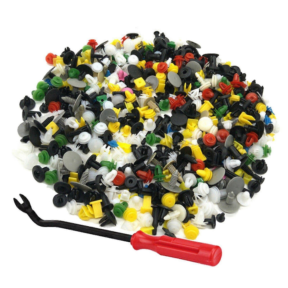 (As Show, One Size) 500Pcs Universal Mixed Vehicle Bumper Clips Retainer Fastener 6909775954812