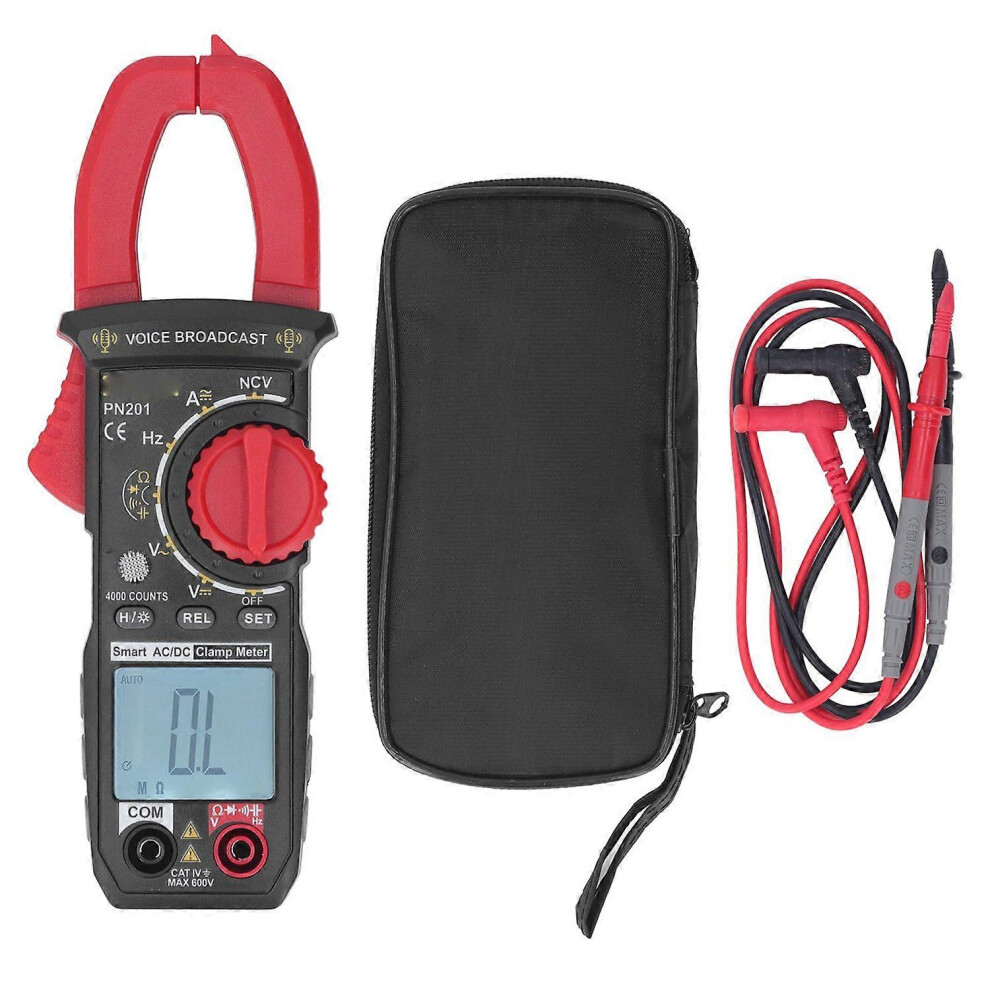 (As Show, One Size) Clamp Meter Intelligent Voice Broadcasting Auto Ranging Ac Dc Current Voltage Tester With Backlit 6909775644591