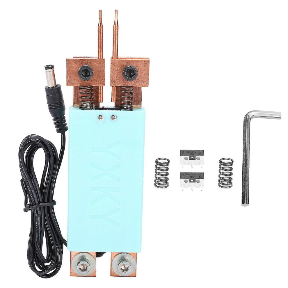 (As Show, One Size) Integrated Spot Welder Pen Automatic Trigger Handheld Welding Tool 18650 Cyan For Industry 6909775982808