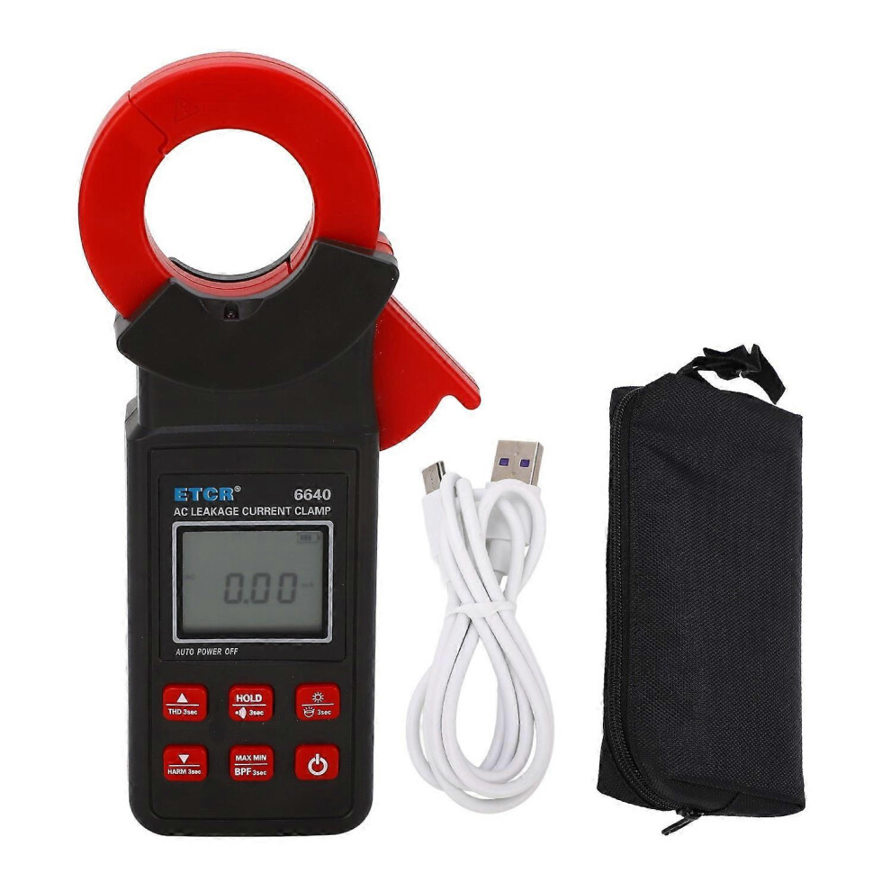 (As Show, One Size) Clamp Current Meter Multifunctional Anti Interference High Accuracy Backlit Ac Leakage Current Clamp 6909775641163