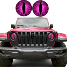 (K9) Beast Eyes Headlight Decals, 1 Pair Funny Decals for Truck Car Headlight Decoration, 3D Stereo Round Eye Headlight Decal Stickers