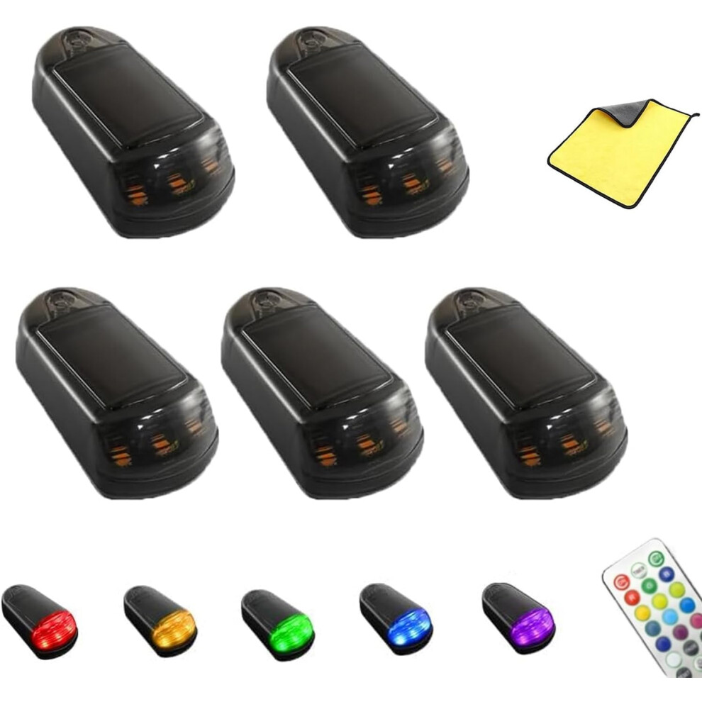 (Colorful Black) Wireless Solar Cab S For Truck,Waterproof Vibration Sensor Roof Led For Car,Universal Cab Marker With Remote Light/Black 749691422882