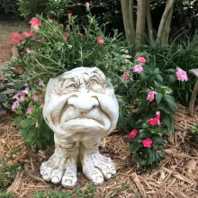 (#1) Planter,Fanyil Vianys Joy Planter,Face Statue Planters,Sculpted Flower Pot,Unique Planters for Indoor Outdoor Plants,Face Planter Antique