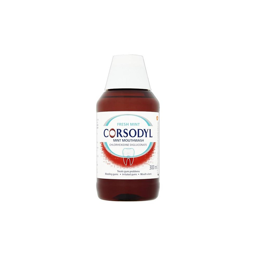 6 x Corsodyl Fresh Mint Mouthwash 300ml