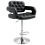 Homcom HOMCOM Adjustable Height Barstool Steel Pole PU Leather, Black 1